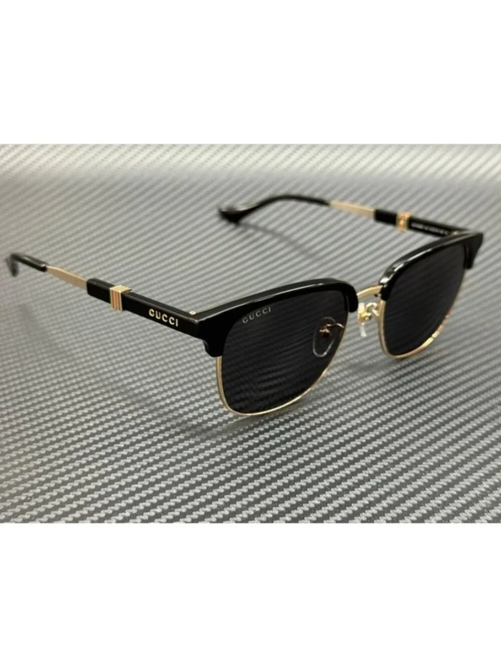 New Gucci Men Black Sunglasses 55-19-150